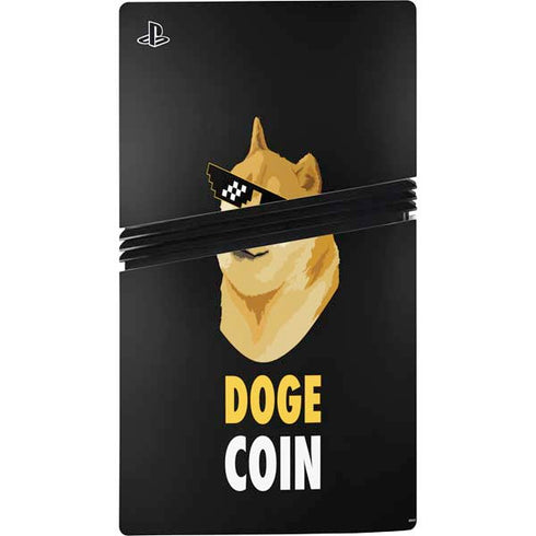 Doge Coin Crypto PS5 Pro Console Skin
